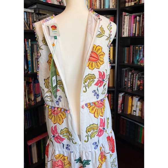 NWT Farm Rio Maxi Dress Sleeveless Tiered V Neck Floral Boho Resort - Picture 8 of 16